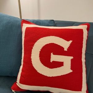 Jonathan Adler Reversible Needlepoint Letter Pillow